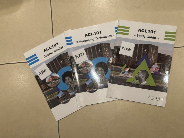 ACL101 Study Guide, Course Reader and Referencing Techniques
