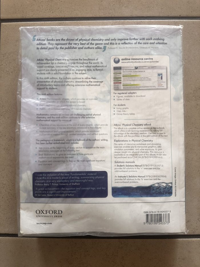 Atkins Physical Chemistry 9th Edition - Image 2