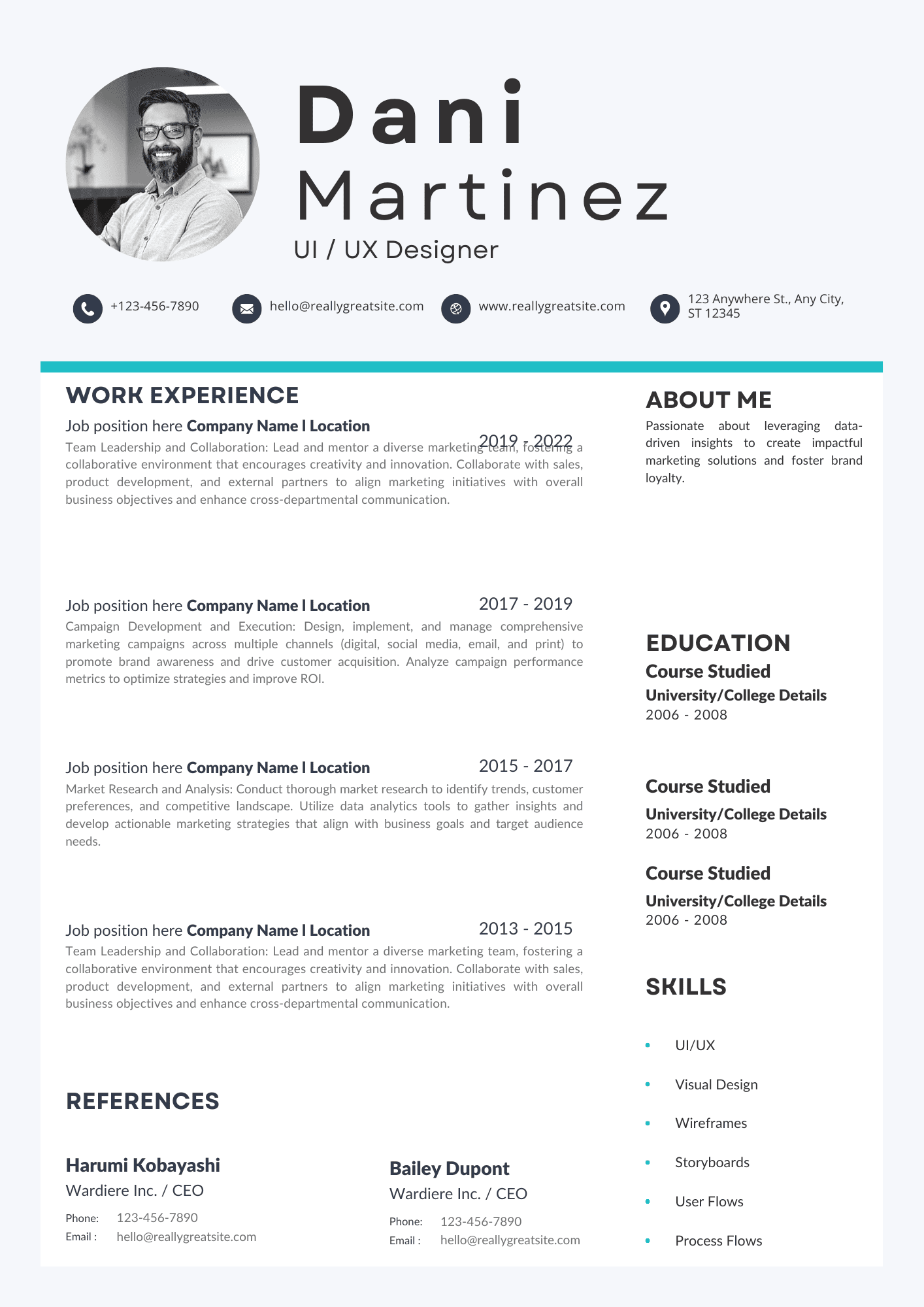 Creative Modern Minimalist CV Resume.pdf Creative Modern CV Template