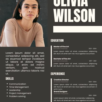 Grey White Modern CV Template