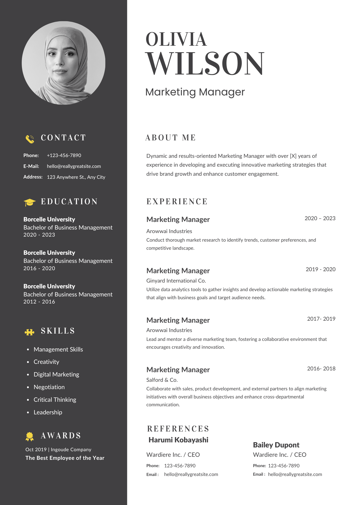 Minimalist Modern Professional CV Resume.pdf Minimalist Modern CV Template