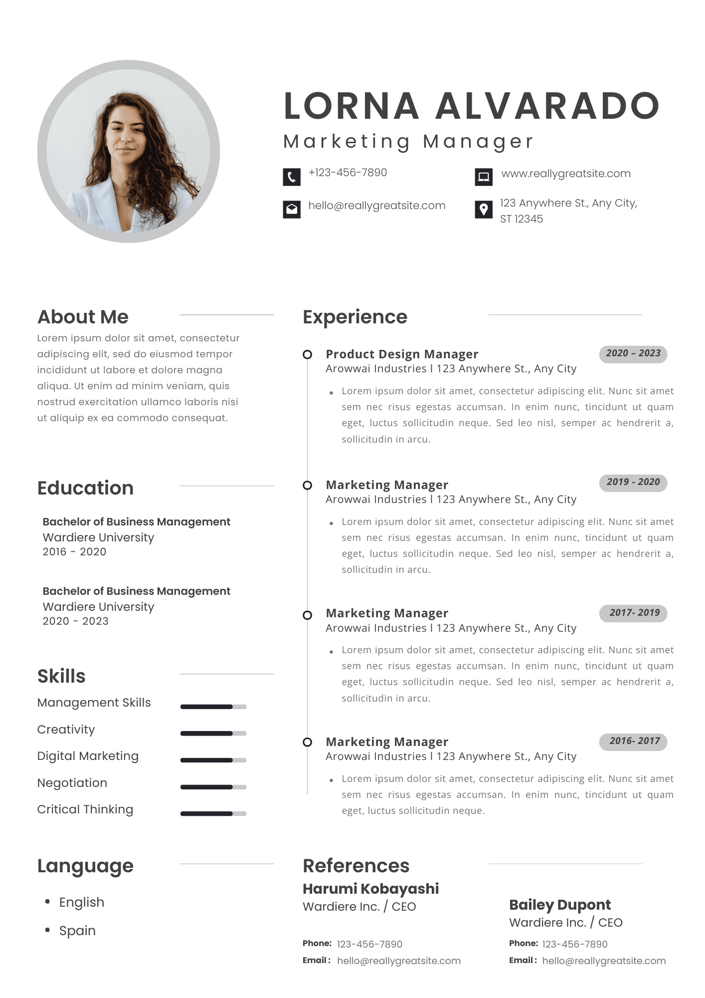 Professional Modern CV Resume.pdf Professional Modern CV Template
