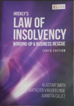 HOCKLEY'S LAW OF INSOLVENCY WINDING-UP BUSINESS RESCUE TENTH EDITION