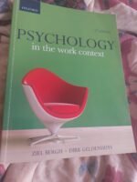Oxford Psychology in the work context 5th edition