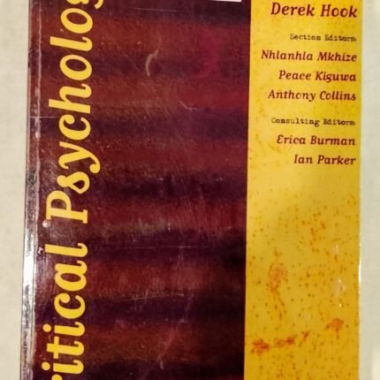 Critical Psychology Derek Hook 1st Edition 2004