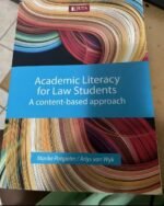 Academic Literacy For Law Students A Content-Based Approach Textbook